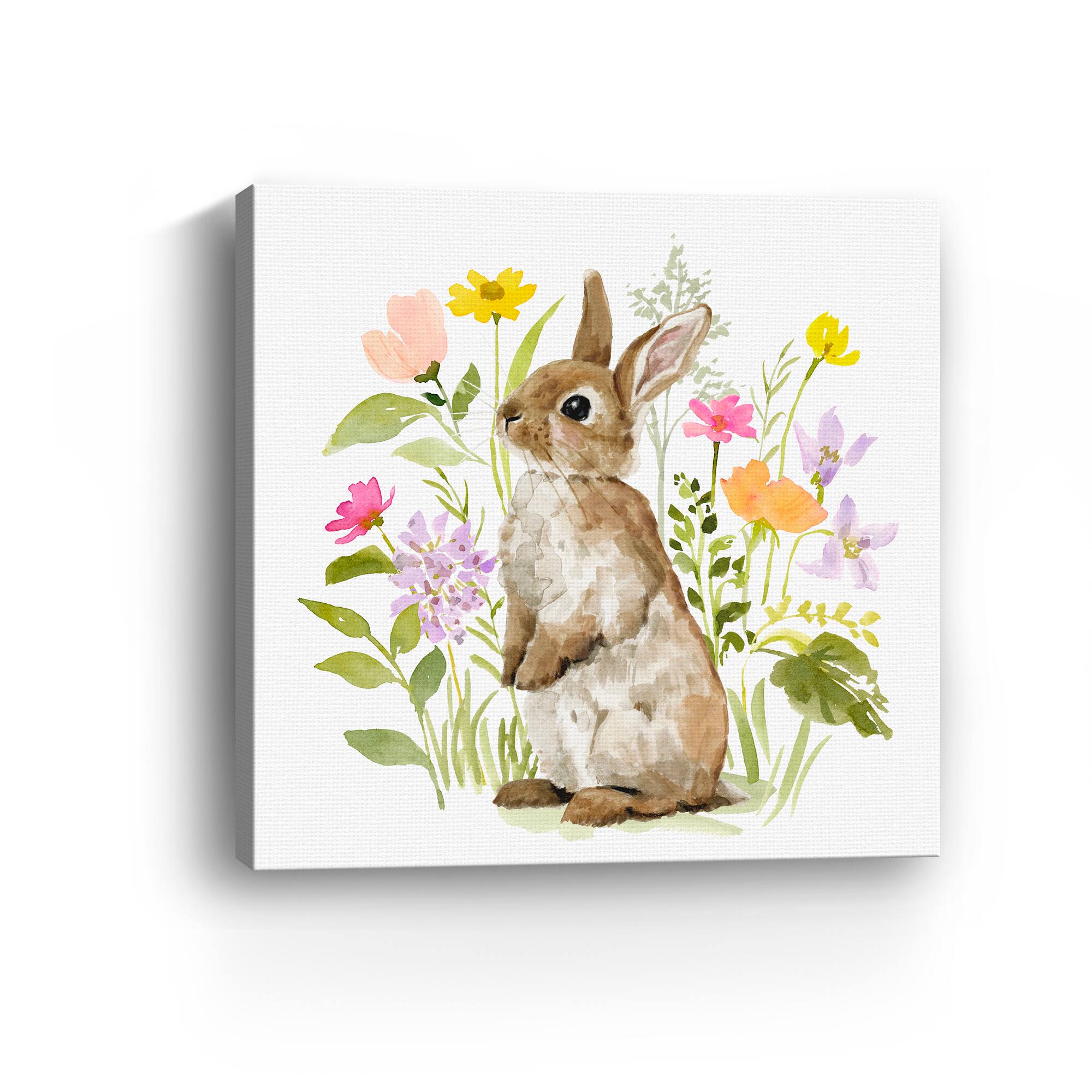 Lumaprints Flower Patch Bunny I Canvas Giclée Art